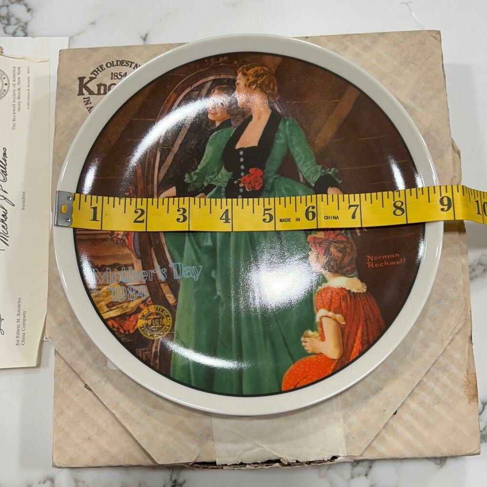 Norman Rockwell “Grandma’s Courting Dress” 1984 Mother’s Day Collector Plate COA - Picture 3 of 7